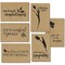 Kraft Paper Blank Sympathy Cards with Envelopes, 6 Designs (4 x 6 In, 72 Pack)